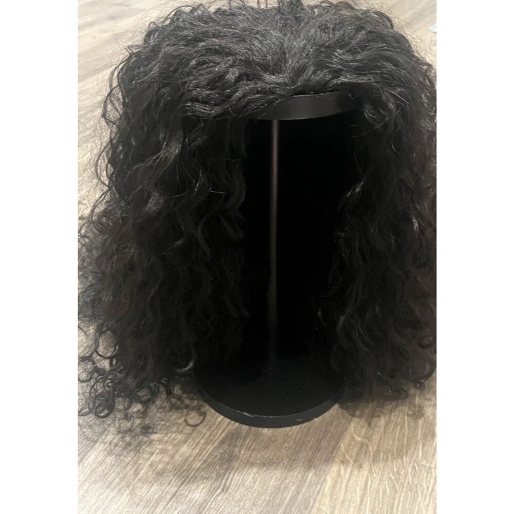 Frodio 26” Natural Black Curly Glueless Half Wig